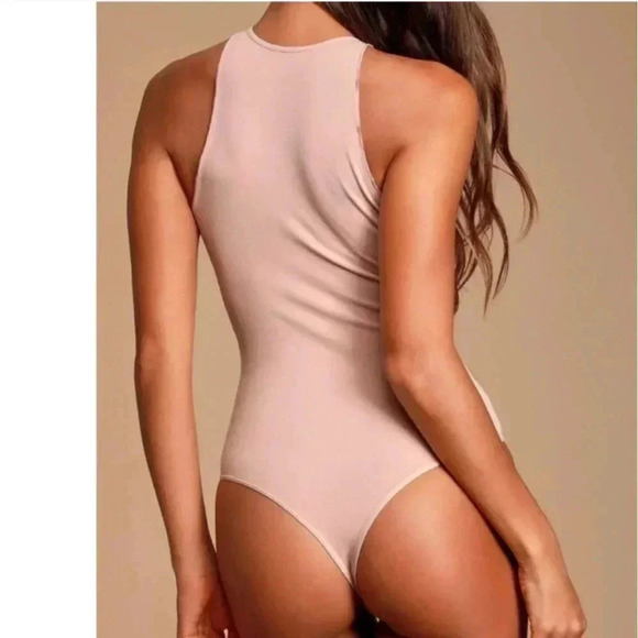 Free People Women's Bodysuit‎ Size M/L Feels Right Ballet Rose Thong Bodysuit - Picture 2 of 5